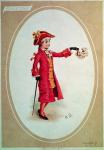 Boy Dressed in Scarlet (Victorian card)