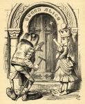 Alice and the Frog, illustration from 'Through the Looking Glass' by Lewis Carroll (1832-98) first published 1871 (litho)