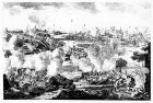 Bombardment of Prague During the Night of 29th and 30th May 1757, engraved by P. Benazech (engraving) (b/w photo)