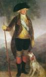 Portrait of King Charles IV of Spain hunting (oil on canvas)