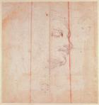 Study for the Head of the Libyan Sibyl (black chalk on paper) (verso)