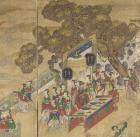 Dongwanggong, detail from The Banquet of Seowangmo, c.1800 (ink, color and gold on silk)