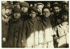 Breaker boys (who sort coal by hand) at Hughestown Borough Coal Co. Pittston, Pennsylvania, 1911 (b/w photo)