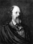 Portrait of Alfred, Lord Tennyson (1809-92) c.1860s (oil on canvas) (b&w photo)