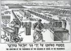 The Erection of the Tabernacle by the Children of Israel in the Wilderness (engraving) (b&w photo)