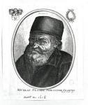 Nicolas Flamel (c.1330-1418) engraved by Balthazar Moncornet (c.1600-68) (engraving) (b/w photo)