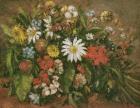 Flowers, 1871 (oil on wood)