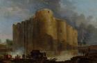 Demolition of the Bastille, 1789 (oil on canvas)