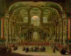 A Dance in a Baroque Rococo Palace (oil on canvas)