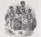 A Zulu family, from 'The History of Mankind', Vol.1, by Prof. Friedrich Ratzel, 1896 (engraving)
