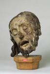 Head of Christ (painted wood)