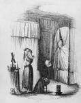 The Middle-Aged Lady in the Double-Bedded Room, illustration from 'The Pickwick Papers' by Charles Dickens, published in 1837 (litho)