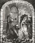 Illustration after George Cruikshank for 'Netley Abbey: A Legend of Hampshire', from 'The Ingoldsby Legends or Mirth and Marvels', by Thomas Ingoldsby, published in 1865 (litho)