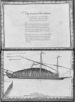 A galley being moored, twenty-fourth demonstration, plate 25, illustration from 'Demonstrations de toutes les pieces de bois, cloux et ferremens qui entrent dans la construction d'une galere...' (pencil & w/c on paper) (b/w photo)