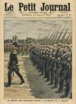 Marines on parade at the review of the 14th July, illustration from 'Le Petit Journal', supplement illustre, 24th July 1910 (colour litho)