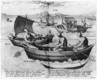 Chinese Sailing Ships (engraving) (b/w photo)