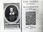 Portrait of Edmund Spenser and the frontispiece to his poem 'The Faerie Queene' , originally published in 1590 (engraving)