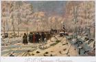 The French Retreat from Moscow in October 1812, c.1888-95 (colour litho)