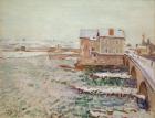 The Moret Bridge during the winter of 1889, after 1889 (oil on canvas)