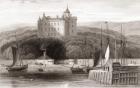 19th century view of Dunrobin Castle, Sutherland, Scotland. From Churton's Portrait and Lanscape Gallery, published 1836.