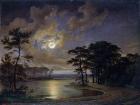 Holstein Sea - Moonlight, 1847 (oil on canvas)