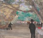 The Curtain, c.1880 (pastel over charcoal on laid paper mounted on board)