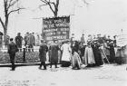 Gathering for a demonstration, c.1910 (b/w photo)