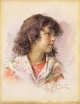 Head of a Girl, 1886 (w/c on paper)