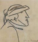 Study of a Breton Man (pencil on paper)