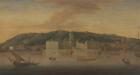 A View of Greenwich from the River with many Boats (oil on canvas)
