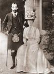 The Prince of Wales, later King George V, with his wife Mary of Teck in 1909. From The Story of Seventy Momentous Years, published by Odhams Press 1937.