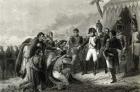 The Defeated Spanish prostrate before Napoleon before his entry into Madrid, December 1808 (engraving)
