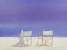 Chairs on the beach, 1995 (acrylic on canvas)