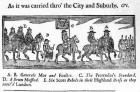 Illustration from 'An Account of the Whole Procession', pamphlet published 1717 (woodcut)