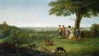 One Tree Hill, Greenwich, with London in the Distance, 1779 (oil on panel)