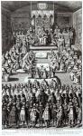 Queen Elizabeth I (1533-1603) and Parliament (engraving)