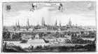 View of Lubeck (engraving) (b/w photo)