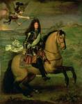 Equestrian Portrait of Louis XIV (1638-1715) Crowned by Victory, c.1692 (oil on canvas)