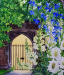 Flowers by a sunlit gateway, 2008 (w/c on paper)