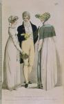 Evening Dresses for August 1808, illustration from 'Le Beau Monde or, Literary and Fashionable Magazine', 1808 (coloured engraving)