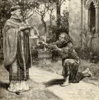 Pope Innocent III (1161-1216) and St. Francis of Assisi (1181-1226) (engraving)