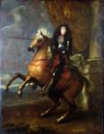 Equestrian Portrait of Louis XIV (1638-1715) c.1668 (oil on canvas)