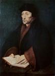 Portrait of Desiderius Erasmus (1466-1536) of Rotterdam (oil on panel)