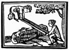 Seesaw (woodcut) (b/w photo)