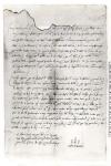 Fragment of letter written by Christopher Columbus (1451-1506)