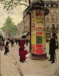 Paris Kiosk, early 1880s (oil on fabric)