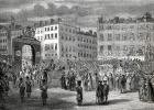 The Entry of George IV (1762-1830) into Dublin, 3rd September 1821, engraved by Pearson (engraving) (b&w photo)