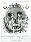 Hortense de Beauharnais (1783-1837) and Louis-Napoleon Bonaparte (1778-1846) (engraving) (b/w photo)