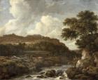 Mountainous Wooded Landscape with a Torrent