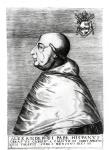 Portrait of Pope Alexander VI (1492-1503) 16th-17th century (engraving) (b/w photo)
